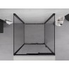 Mexen Exo-3S 3S sprchový kút 3-stenový posuvný 100 x 100 cm, transparentný, čierny - 8153-100-100-70-00-3S