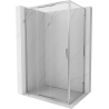 Mexen Exo-3S posuvná sprchová kabína 80 x 75 cm, priehľadná, chróm - 8153-080-075-01-00