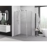 Mexen Exo-3S posuvná sprchová kabína 80 x 75 cm, priehľadná, chróm - 8153-080-075-01-00