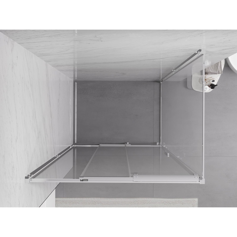Mexen Exo-3S posuvná sprchová kabína 80 x 75 cm, priehľadná, chróm - 8153-080-075-01-00