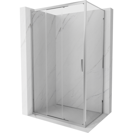 Mexen Exo posuvná sprchová kabína 90 x 85 cm, priehľadná, chróm - 8153-090-085-01-00