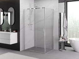 Mexen Exo-3S posuvná sprchová kabína 95 x 90 cm, transparentná, chrómová - 8153-095-090-01-00