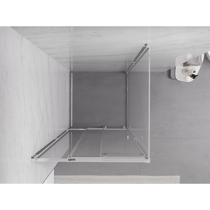 Mexen Exo-3S posuvná sprchová kabína 95 x 95 cm, priehľadná, chróm - 8153-095-095-01-00