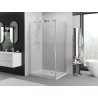 Mexen Exo-3S sprchový kút posuvný 80 x 100 cm, transparentný, chróm - 8153-080-100-01-00