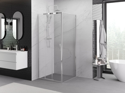 Mexen Exo-3S posuvná sprchová kabína 100 x 100 cm, priehľadná, chróm - 8153-100-100-01-00