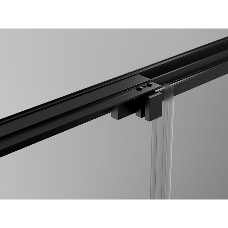 Mexen Exo posuvný sprchový kút 95 x 70 cm, priehľadný, čierny - 8153-095-070-70-00