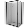 Mexen Exo-3S posuvný sprchový kút 80 x 75 cm, transparentný, čierny - 8153-080-075-70-00