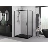 Mexen Exo-3S posuvný sprchový kút 95 x 75 cm, transparentný, čierny - 8153-095-075-70-00