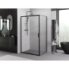 Mexen Exo-3S posuvná sprchová kabína 90 x 80 cm, transparentná, čierna - 8153-090-080-70-00