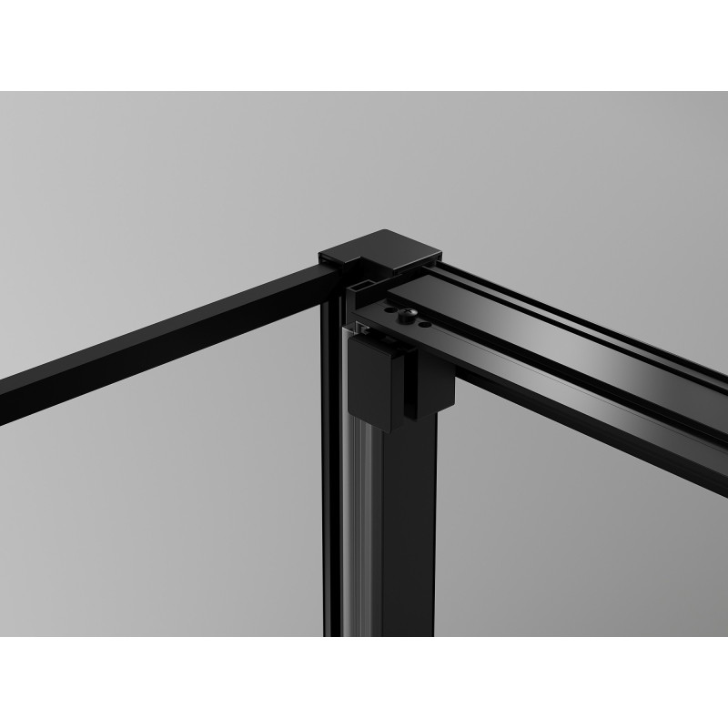 Mexen Exo-3S posuvná sprchová kabína 100 x 90 cm, transparentná, čierna - 8153-100-090-70-00