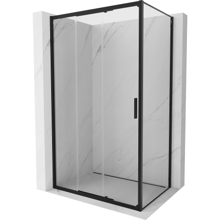 Mexen Exo-3S posuvná sprchová kabína 85 x 95 cm, transparentná, čierna - 8153-085-095-70-00