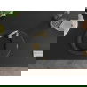 Mexen Kevin granitový jednokomorový drez s odkvapkávačom 586 x 458 mm, Čierna, Sifón Zlatá - 6517581005-77-G