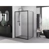 Mexen Exo posuvná sprchová kabína 100 x 95 cm, priehľadná, čierna - 8153-100-095-70-00