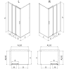 Mexen Exo posuvná sprchová kabína 100 x 95 cm, priehľadná, čierna - 8153-100-095-70-00