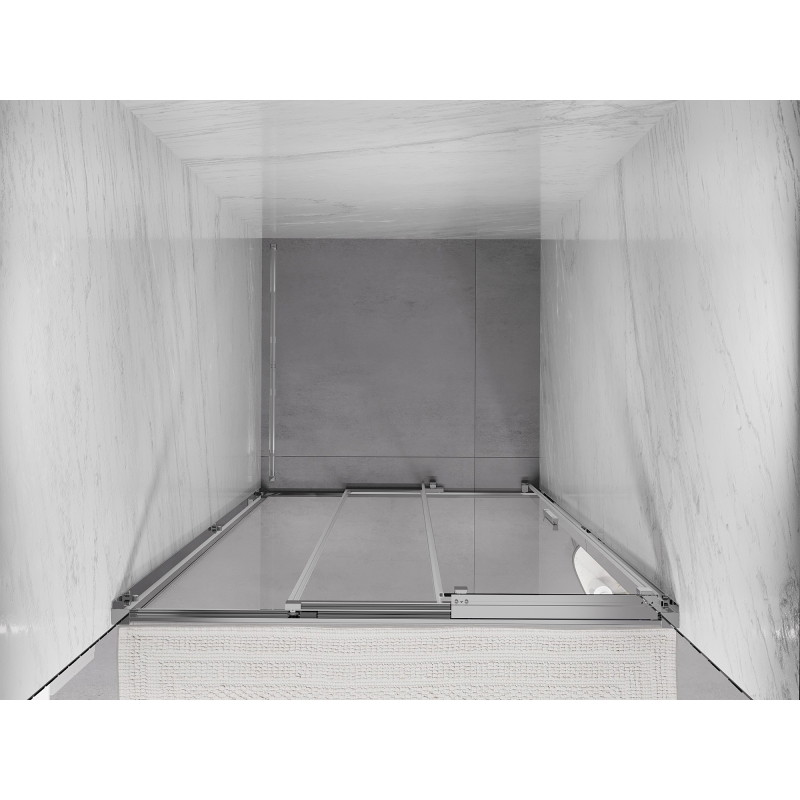 Mexen Exo-3S posuvné sprchové dvere 75 cm, priehľadné, chróm - 8153-075-000-01-00
