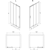 Mexen Exo-3S posuvné sprchové dvere 75 cm, priehľadné, chróm - 8153-075-000-01-00