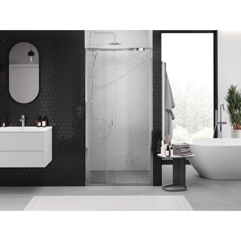 Mexen Exo-3S posuvné sprchové dvere 80 cm, transparentné, chróm - 8153-080-000-01-00
