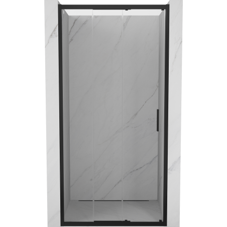 Mexen Exo-3S posuvné sprchové dvere 70 cm, priehľadné, čierne - 8153-070-000-70-00