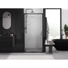 Mexen Exo-3S posuvné sprchové dvere 70 cm, priehľadné, čierne - 8153-070-000-70-00