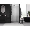 Mexen Exo-3S posuvné sprchové dvere 75 cm, priesvitné, čierne - 8153-075-000-70-00