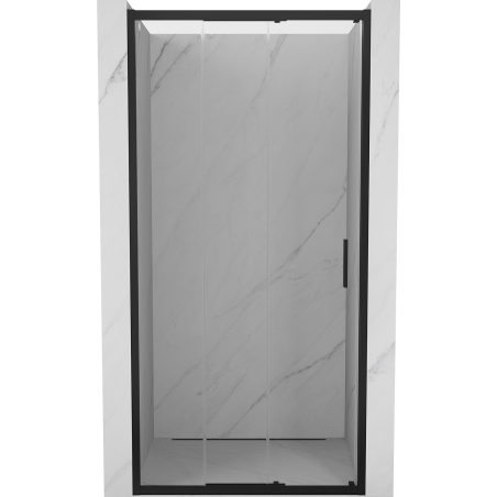 Mexen Exo-3S posuvné sprchové dvere 80 cm, transparentné, čierne - 8153-080-000-70-00