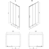 Mexen Exo-3S posuvné sprchové dvere 80 cm, transparentné, čierne - 8153-080-000-70-00