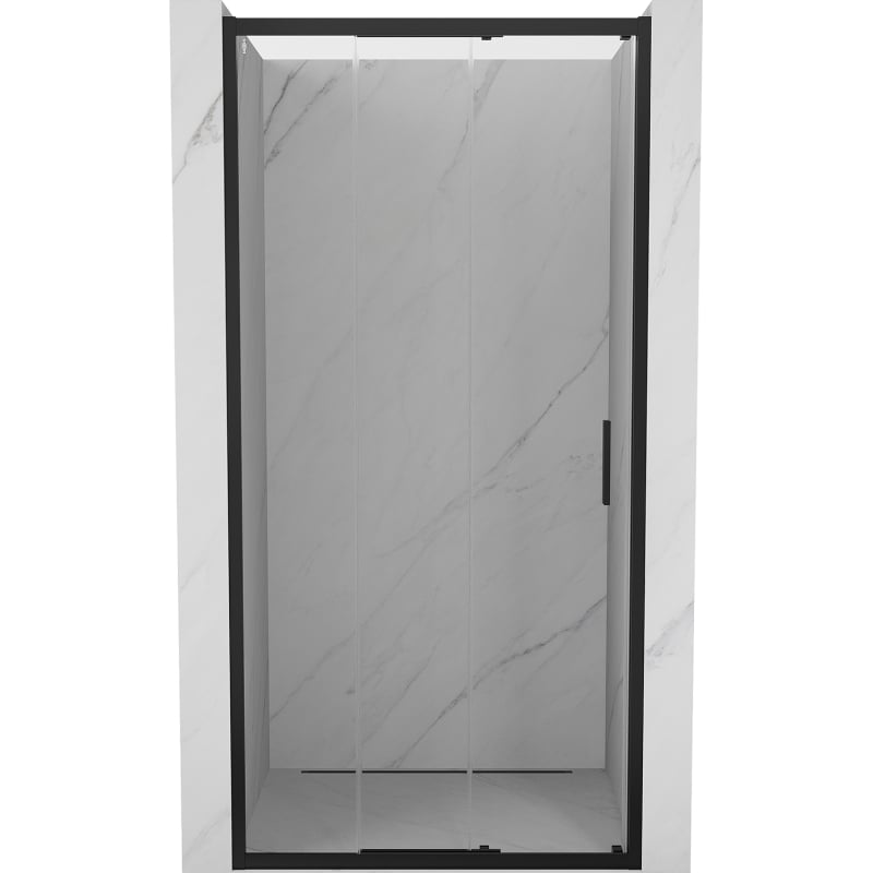 Mexen Exo-3S posuvné sprchové dvere 85 cm, transparentné, čierne - 8153-085-000-70-00