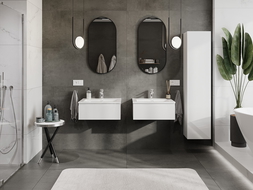 Mexen Orio kúpeľňová skrinka 60 cm s umývadlom Otis, 1 zásuvka, biely lesk - 91A10-06023-1-BF00-W18M00