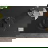 Mexen Kevin granitový drez 1-komorový s odkvapkávačom 586 x 458 mm, čierny/strieborný metalik, sifón čierny - 6517581005-73-B