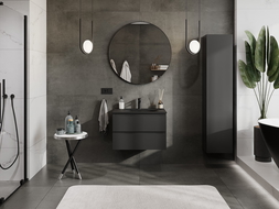 Mexen Orio kúpeľňová skrinka 70 cm s umývadlom Vela, 2 zásuvky, čierna matná - 91A10-07047-2-BFF71-W23M71