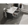 Mexen Orio kúpeľňová skrinka 90 cm s umývadlom Otis, 2 zásuvky, grafit mat/biela mat - 91A10-09047-2-BFF66-W18M01