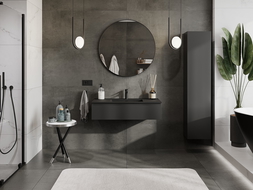 Mexen Orio kúpeľňová skrinka 100 cm s umývadlom Otis, 1 zásuvka, čierna matná - 91A10-10023-1-BF71-W18M71