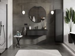 Mexen Orio kúpeľňová skrinka 100 cm s umývadlom Vela, 1 zásuvka, čierna matná - 91A10-10023-1-BF71-W23M71