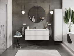 Mexen Orio kúpeľňová skrinka 120 cm s umývadlom Vela, 2 zásuvky, biely lesk - 91A10-12047-2-BFF00-W23M00