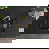 Mexen Carlos granitový 1,5-komorový drez 582 x 475 mm, Čierna, Sifón Zlatá - 6518581500-77-G