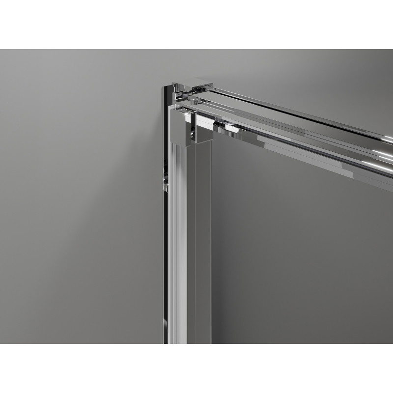 Mexen Exo-3S posuvné sprchové dvere 75 cm, priehľadné, chróm - 8153-075-000-01-00