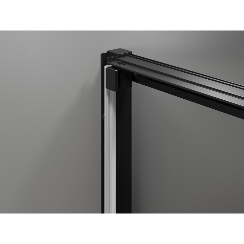 Mexen Exo-3S posuvné sprchové dvere 75 cm, priesvitné, čierne - 8153-075-000-70-00