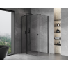 Mexen Mist T sprchová kabína s otváracími dverami 115 x 100 cm, transparentná, čierna - 8A4T-115-100-70-00