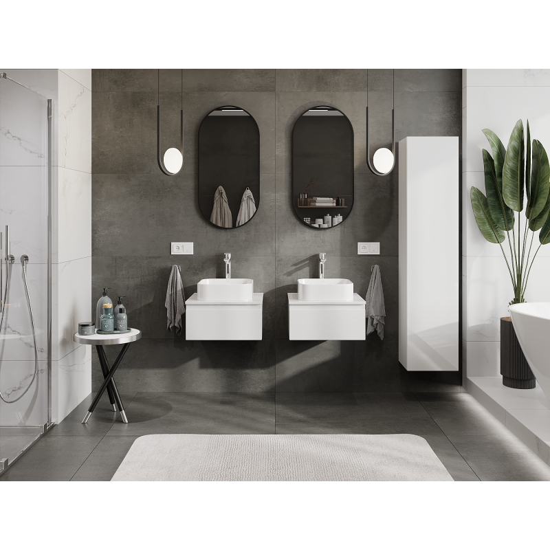 Mexen Orio kúpeľňová skrinka pod umývadlo 50 cm, 1 zásuvka, biely lesk - 91A10-05023-1-BF00