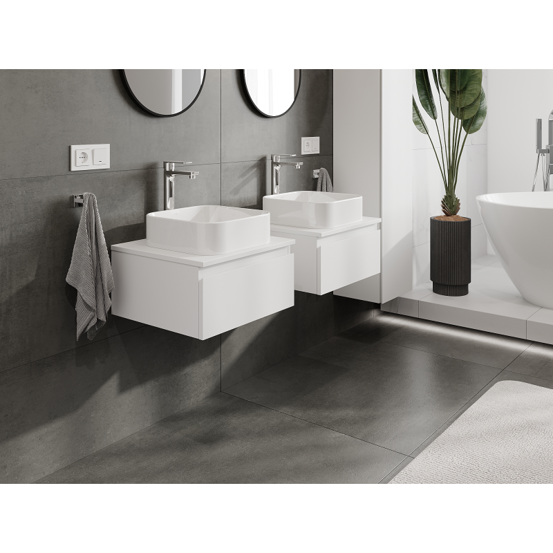 Mexen Orio kúpeľňová skrinka pod umývadlo 50 cm, 1 zásuvka, biela matná- 91A10-05023-1-BF01