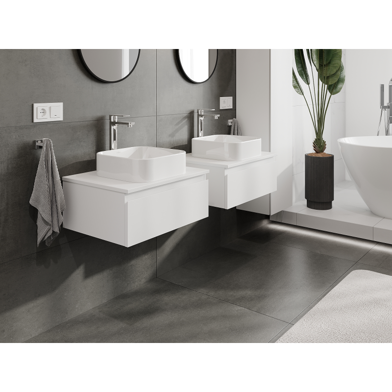 Mexen Orio kúpeľňová skrinka pod umývadlo 60 cm, 1 zásuvka, biela matná - 91A10-06023-1-BF01