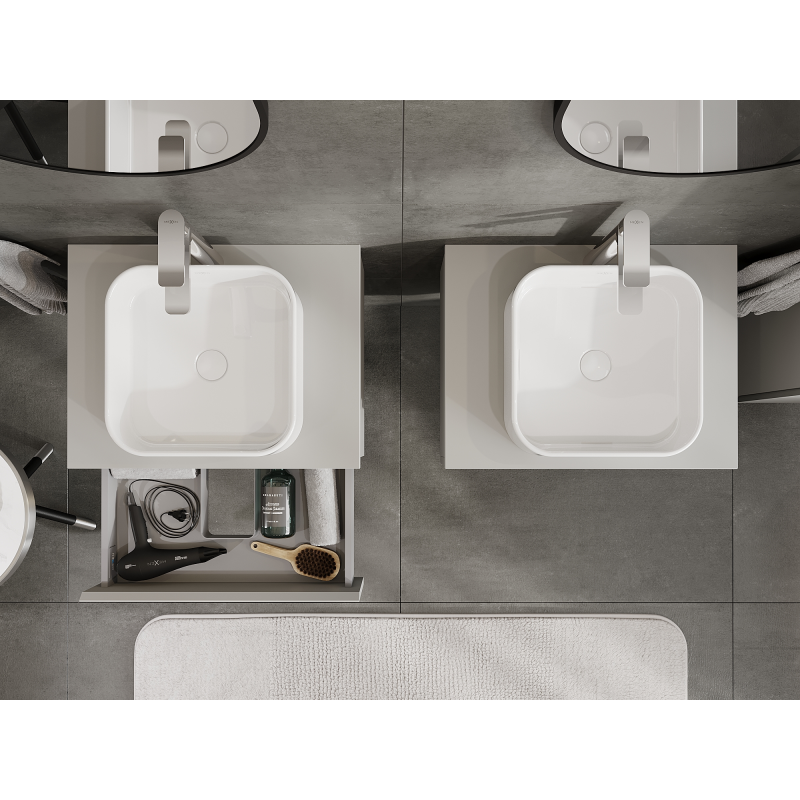 Mexen Orio kúpeľňová skrinka pod umývadlo 60 cm, 1 zásuvka, sivá matná - 91A10-06023-1-BF62