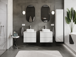 Mexen Orio kúpeľňová skrinka pod umývadlo 60 cm, 2 zásuvky, biely lesk - 91A10-06047-2-BFF00