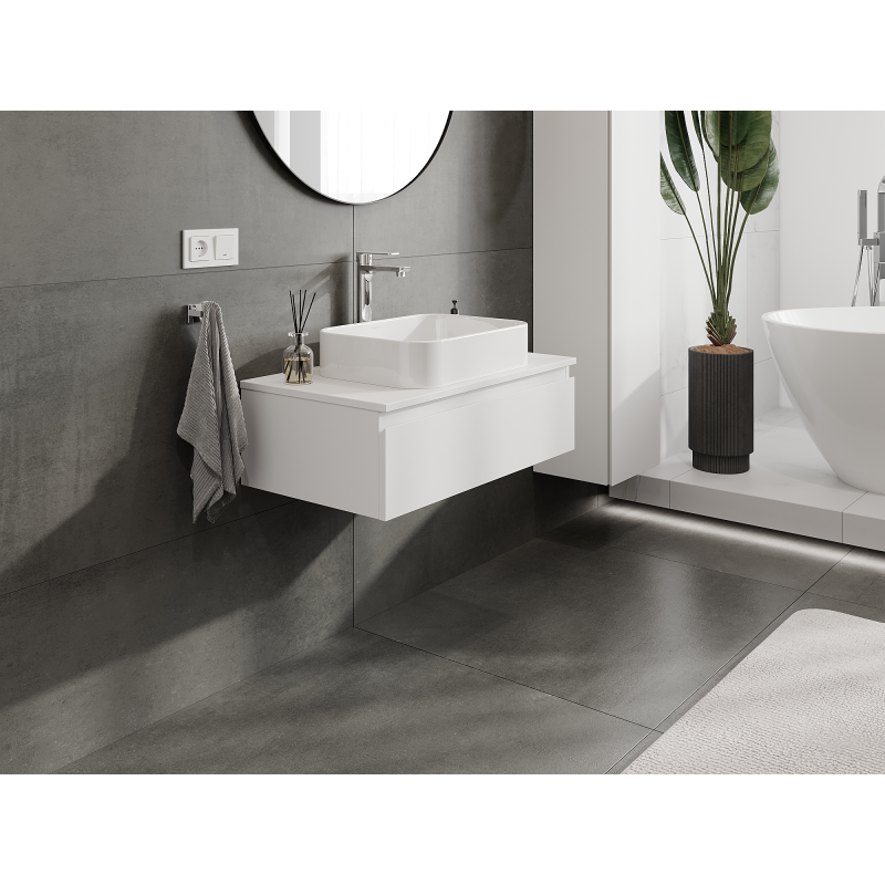 Mexen Orio kúpeľňová skrinka pod umývadlo 80 cm, 1 zásuvka, biela matná - 91A10-08023-1-BF01