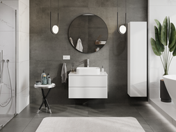 Mexen Orio kúpeľňová skrinka pod umývadlo 80 cm, 2 zásuvky, biely lesk - 91A10-08047-2-BFF00