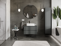 Mexen Orio kúpeľňová skrinka pod umývadlo 80 cm, 2 zásuvky, grafit mat - 91A10-08047-2-BFF66