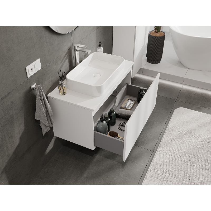 Mexen Orio kúpeľňová skrinka pod umývadlo 90 cm, 1 zásuvka, biela matná - 91A10-09047-1-BF01