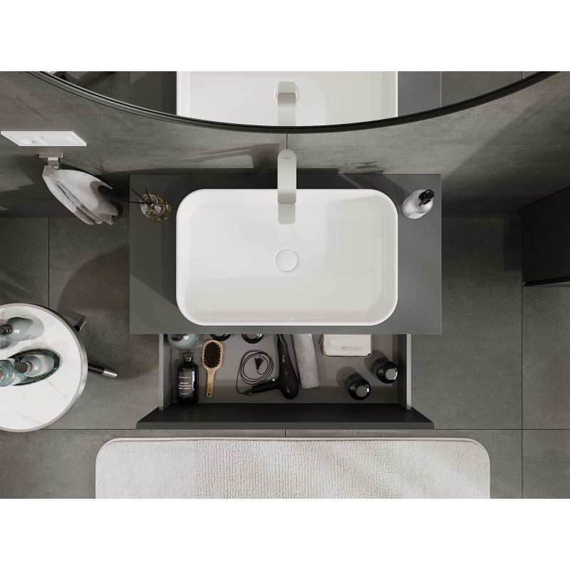 Mexen Orio kúpeľňová skrinka pod umývadlo 90 cm, 1 zásuvka, grafit mat - 91A10-09047-1-BF66