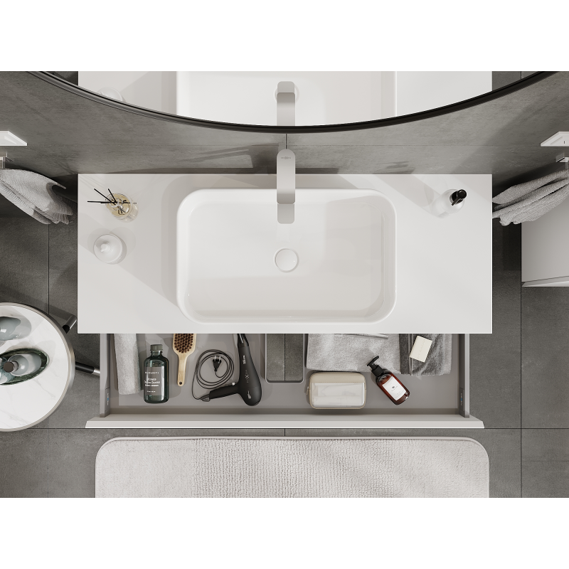 Mexen Orio kúpeľňová skrinka pod umývadlo 120 cm, 1 zásuvka, biela matná - 91A10-12023-1-BF01