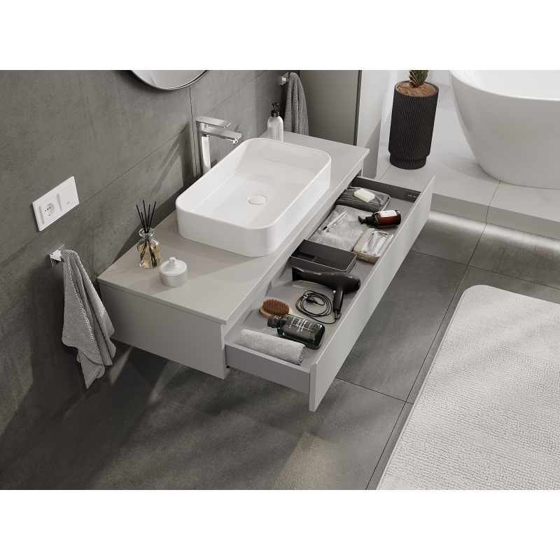 Mexen Orio kúpeľňová skrinka pod umývadlo 120 cm, 1 zásuvka, sivá matná - 91A10-12023-1-BF62